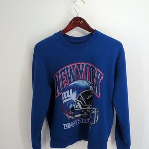 New York Giants Football Graphic NFL Team Apparel Mens Sweatshirt Blue‎ Size XS